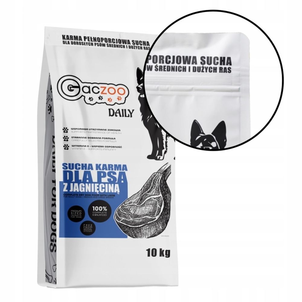 Gaczoo DAILY karma sucha dla psa Jagnięcina 10kg